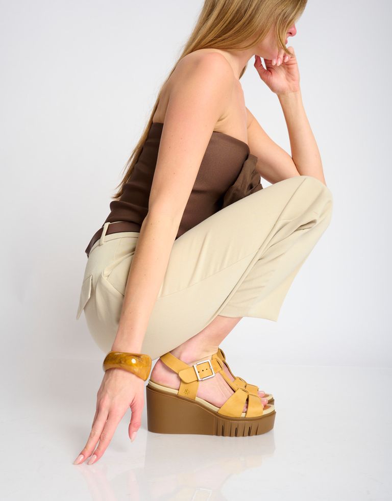 נעלי נשים - Art - סנדלי רוקי  CATANIA - חרדל2