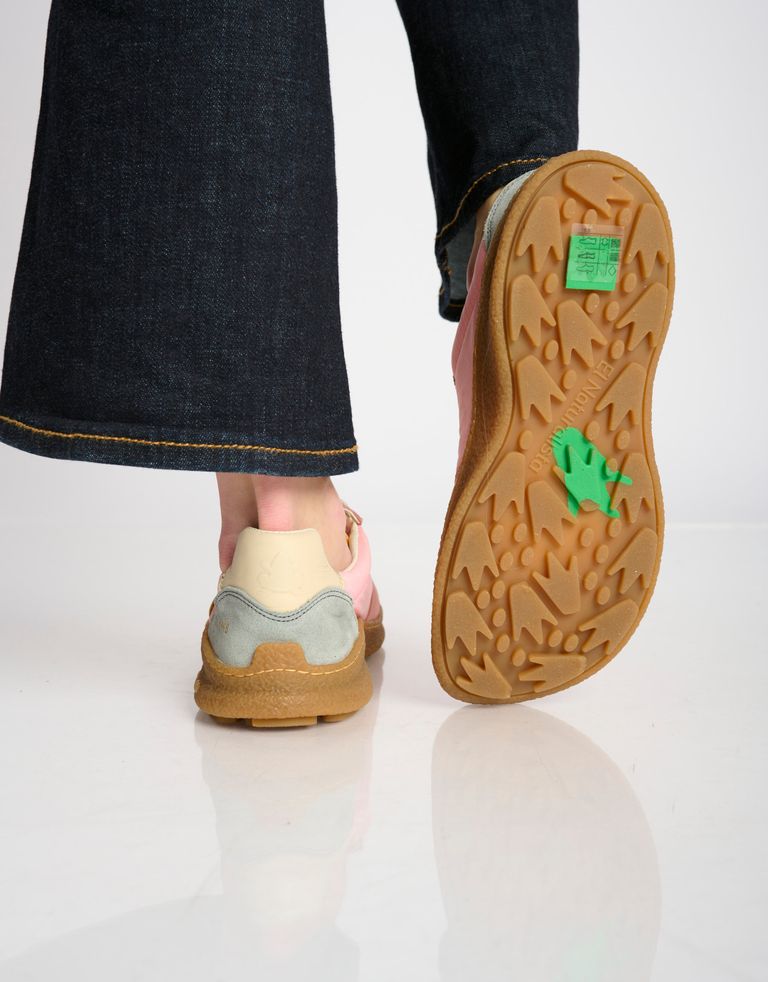 נעלי נשים - El Naturalista - סניקרס ניילון וזמש OROEL - ורוד4