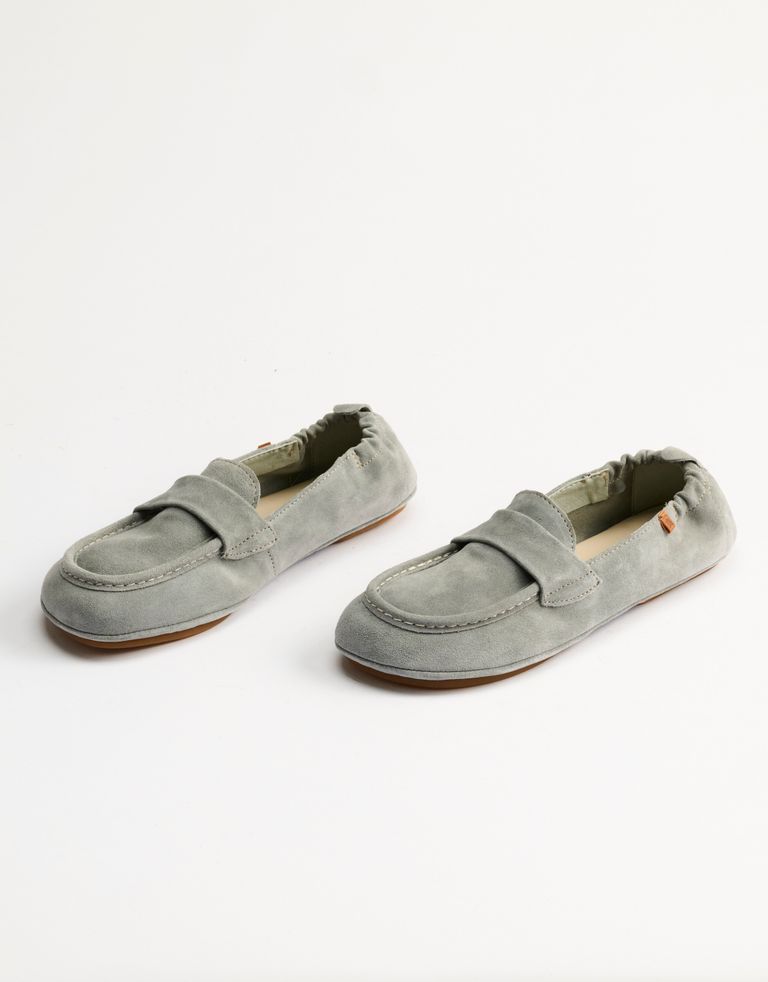 נעלי נשים - El Naturalista - מוקסינים מזמש ESSENSE - תכלת2