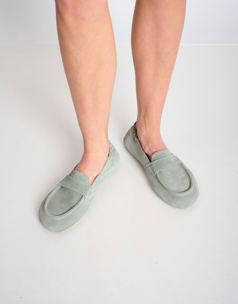 נעלי נשים - El Naturalista - מוקסינים מזמש ESSENSE - תכלת3