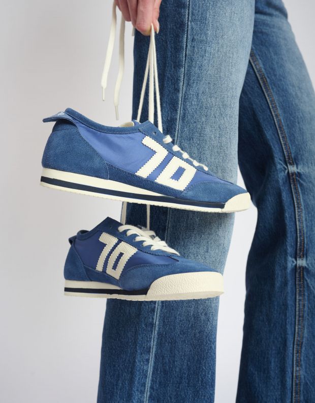 נעלי נשים - BACK 70 - סניקרס בד וזמש LEON - כחול