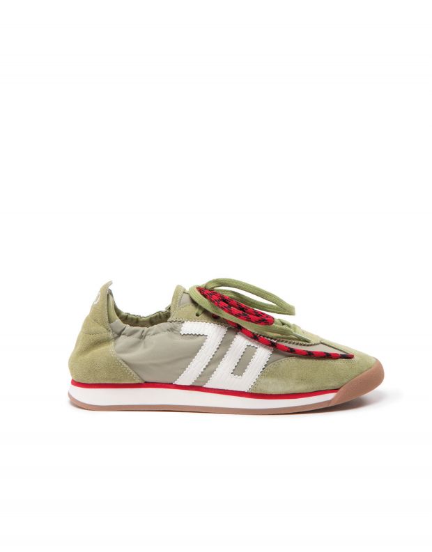 נעלי נשים - BACK 70 - סניקרס בד וזמש ROCKET - זית