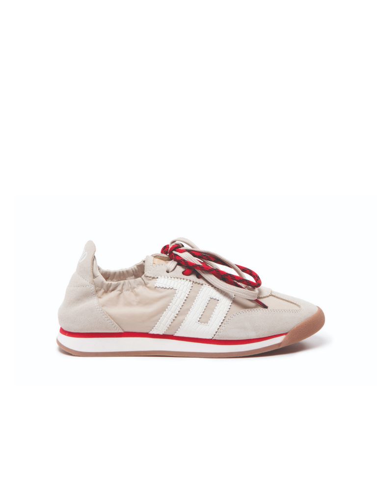 נעלי נשים - BACK 70 - סניקרס בד וזמש ROCKET - בז'