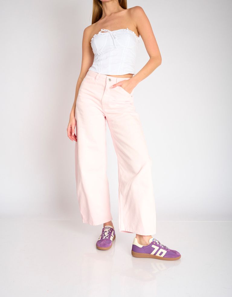 נעלי נשים - BACK 70 - סניקרס בד וזמש GHOST - סגול2