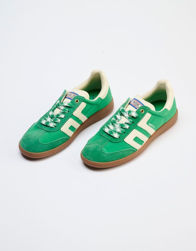 נעלי נשים - BACK 70 - סהיקרס בד וזמש GHOST - ירוק2