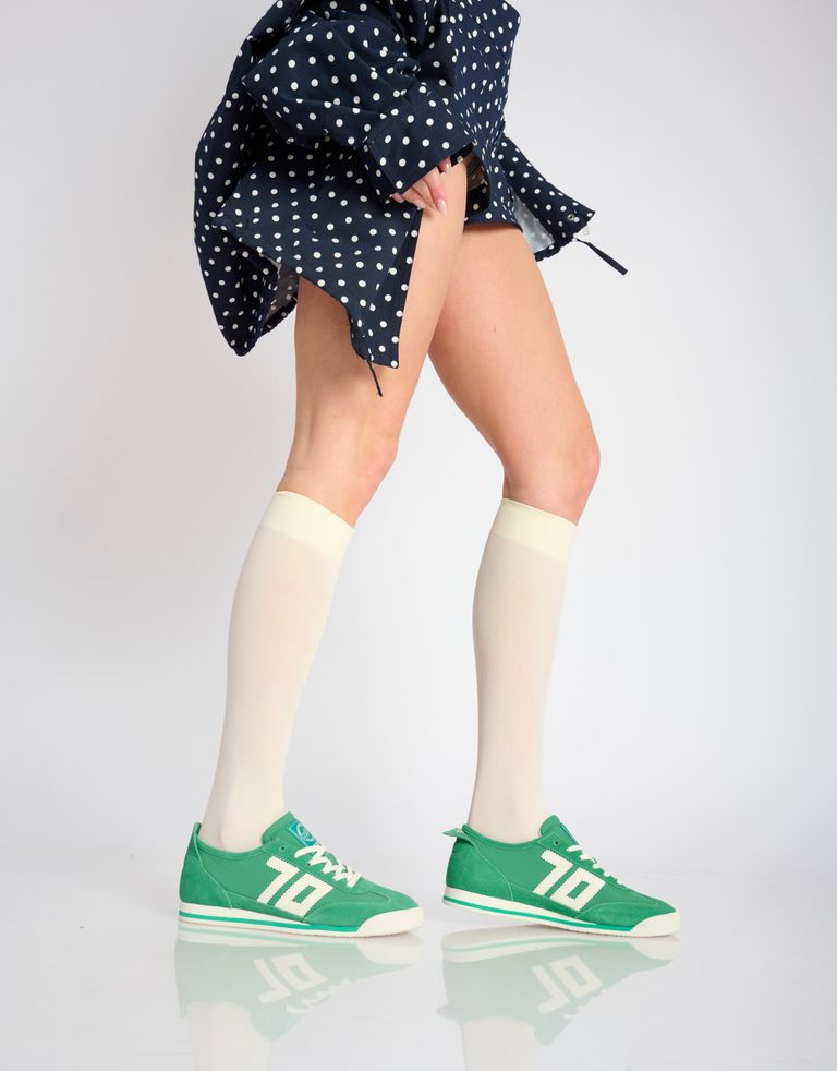 נעלי נשים - BACK 70 - סניקרס בד וזמש LEON - ירוק1