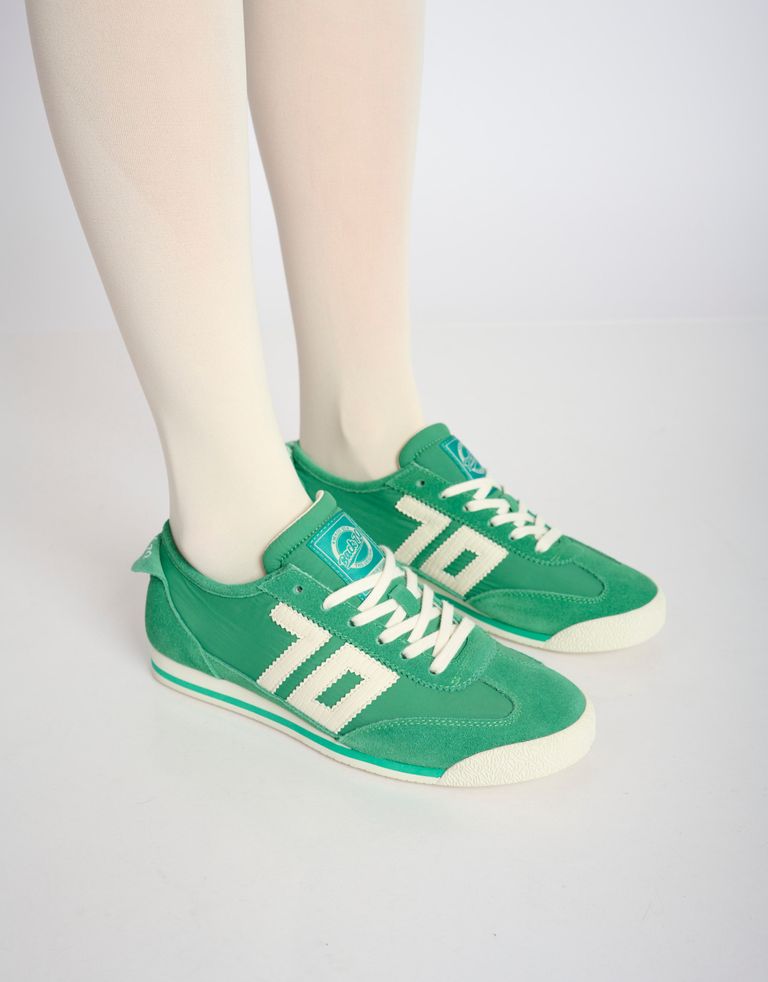 נעלי נשים - BACK 70 - סניקרס בד וזמש LEON - ירוק3