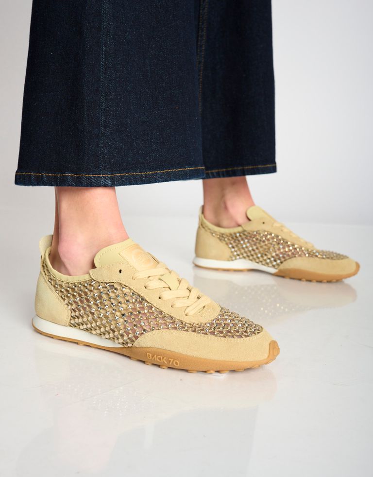 נעלי נשים - BACK 70 - סניקרס PARIS ניטים - בז'3