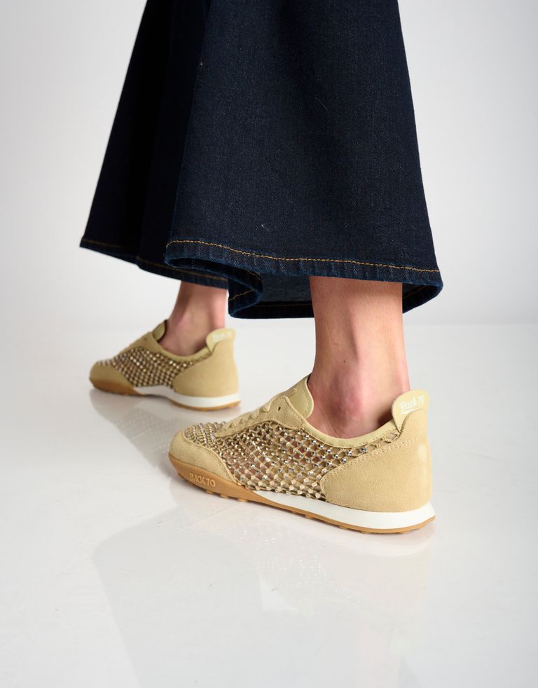 נעלי נשים - BACK 70 - סניקרס PARIS ניטים - בז'4