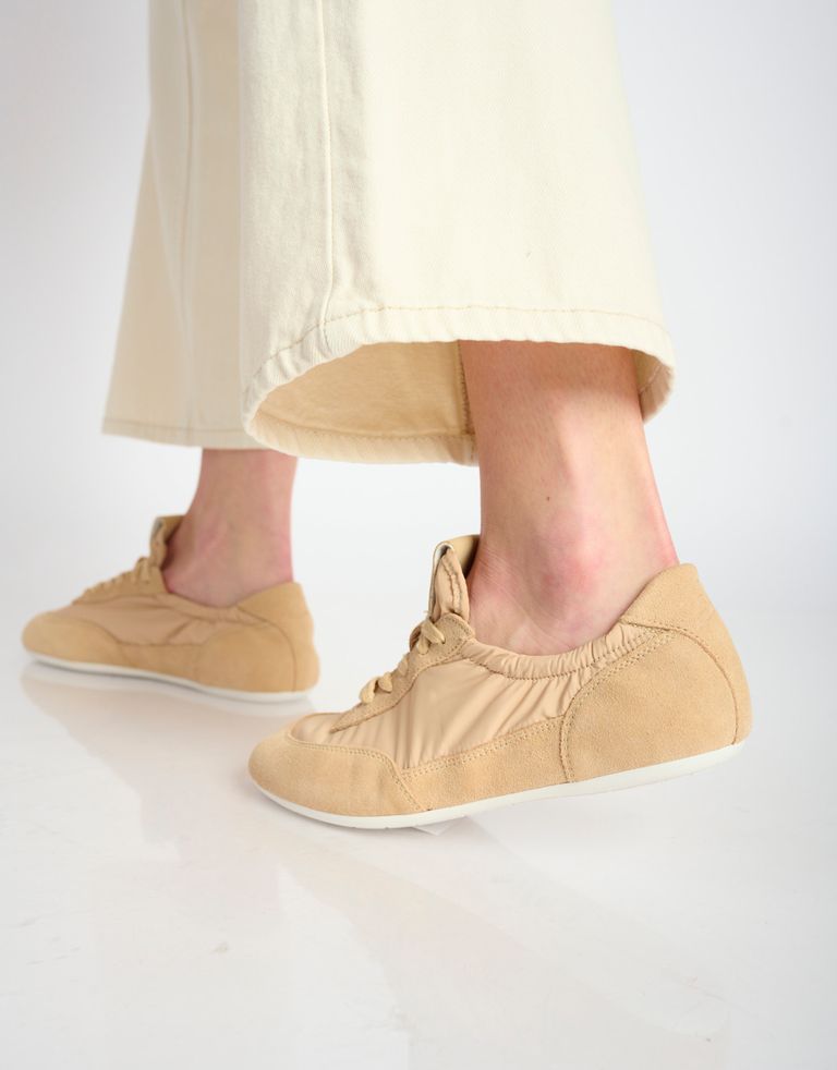 נעלי נשים - 3P - סניקרס ניילון וזמש BALLET - בז'1