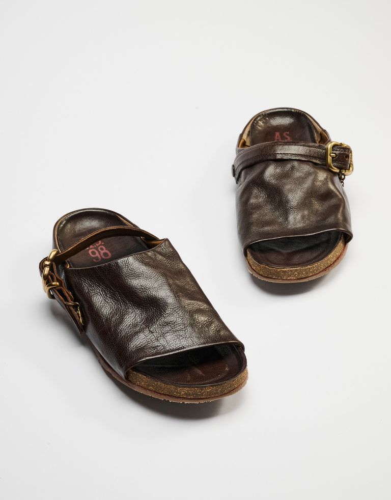נעלי גברים - A.S. 98 - סנדלי עור COM - חום כהה3