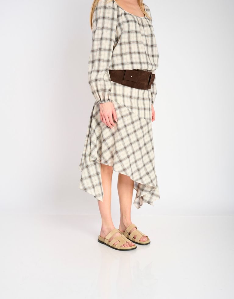 נעלי נשים - Bibi lou - כפכפים שטוחים מזמש MINDY - בז'2