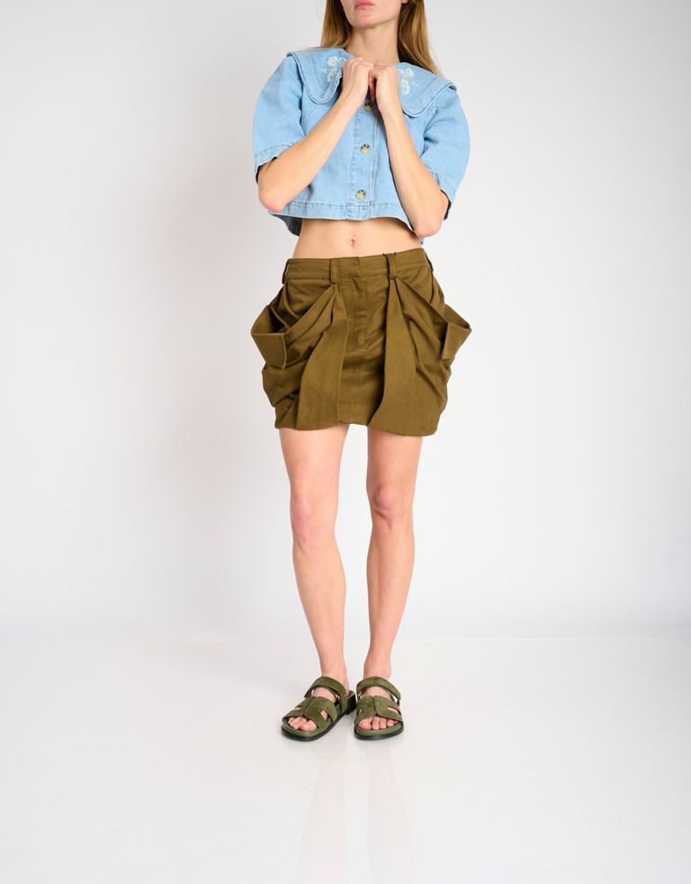 נעלי נשים - Bibi lou - כפכפים שטוחים מזמש MINDY - חאקי3