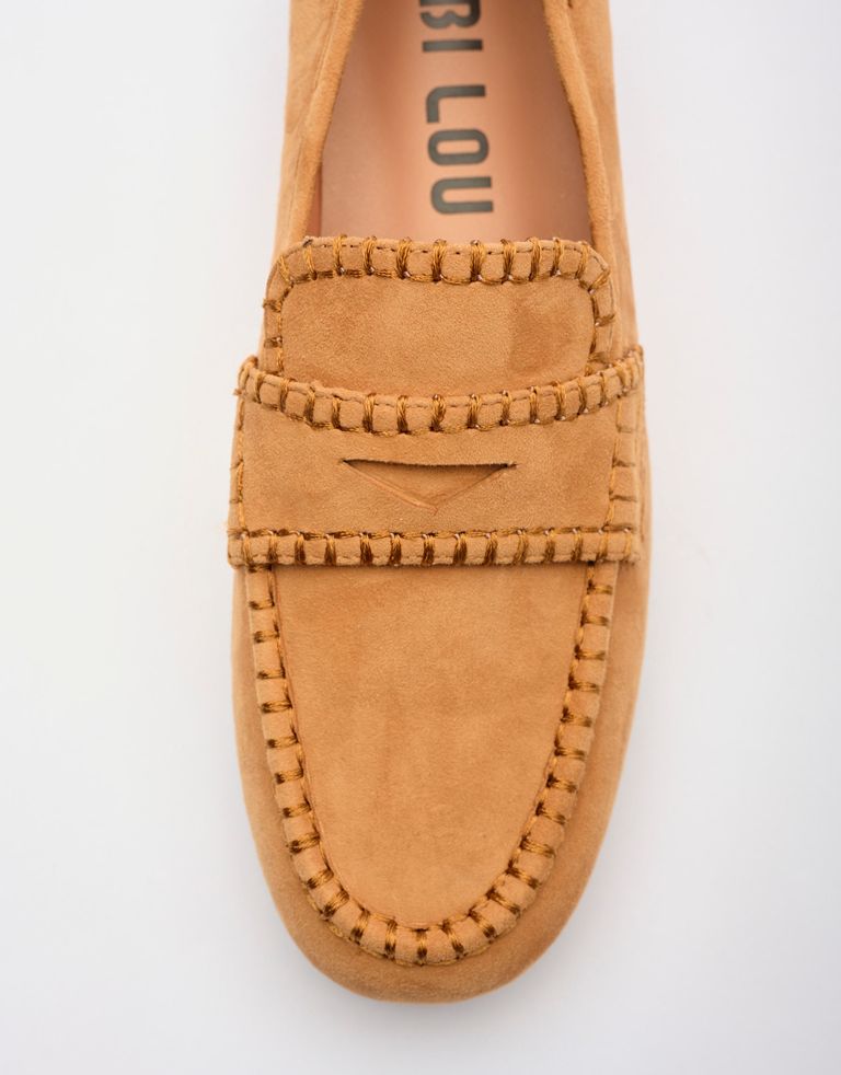 נעלי נשים - Bibi lou - מוקסינים מזמש NELA - קאמל1