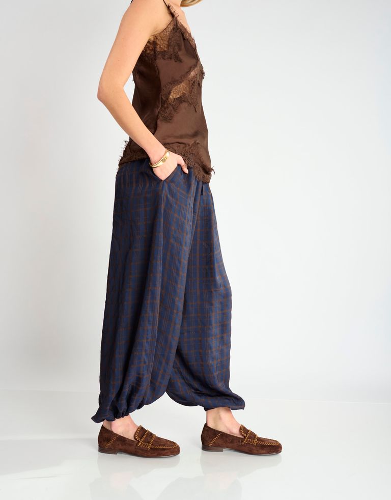 נעלי נשים - Bibi lou - מוקסינים מזמש NELA - חום כהה3