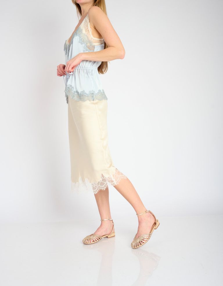 נעלי נשים - Bibi lou - סנדלים שטוחים SERABI - בז'2