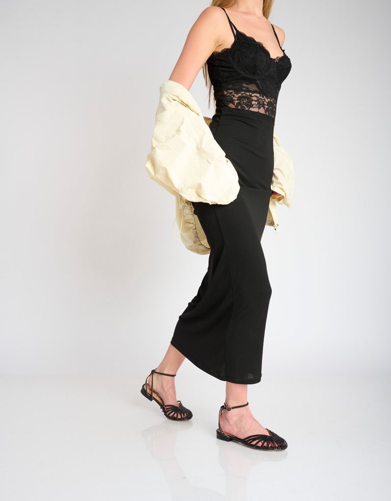 נעלי נשים - Bibi lou - סנדלים שטוחים SERABI - שחור2