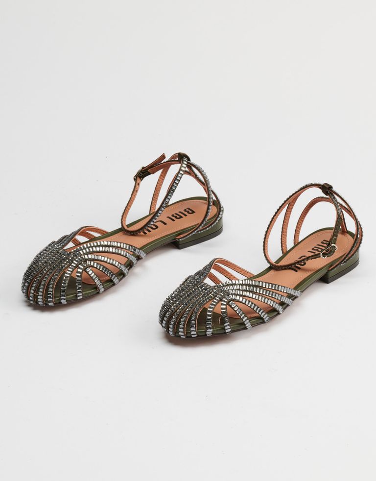 נעלי נשים - Bibi lou - סנדלים שטוחים SERABI - חאקי2