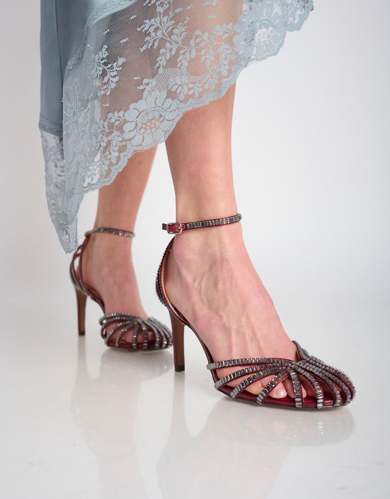 נעלי נשים - Bibi lou - סנדלי עקב גבוה SERABI - בורדו1