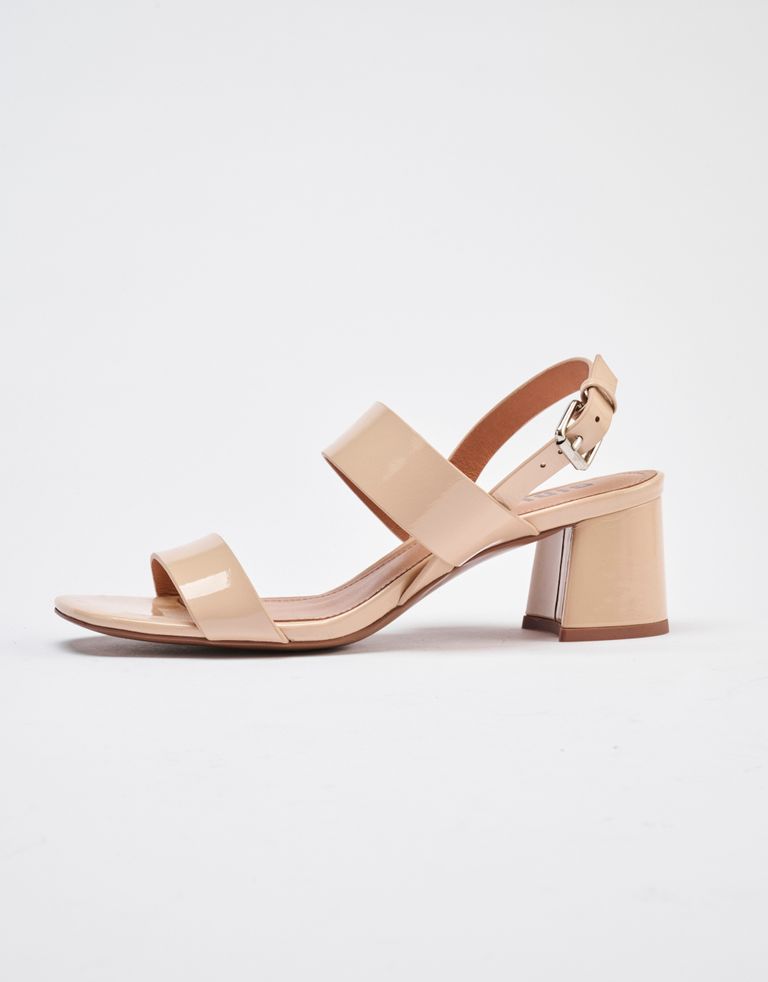 נעלי נשים - Bibi lou - סנדלים עם עקב ZARA - בז'2