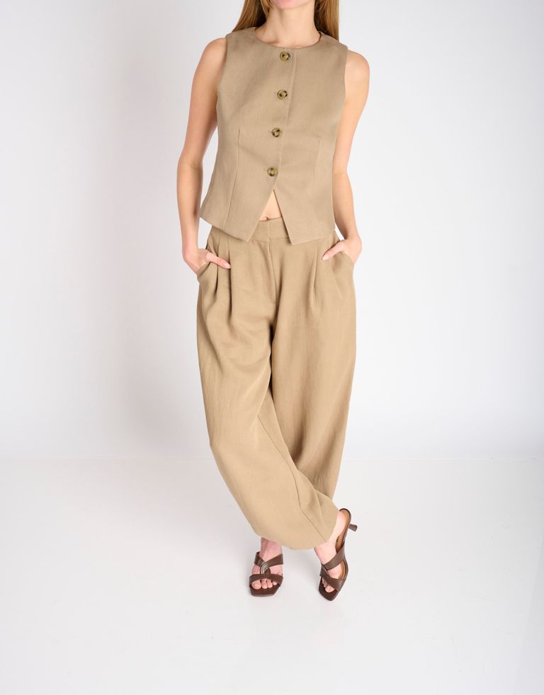 נעלי נשים - Bibi lou - כפכפי עקב MOSS - חום3