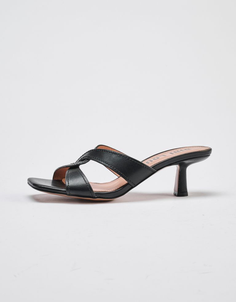 נעלי נשים - Bibi lou - כפכפי עקב MOSS - שחור3