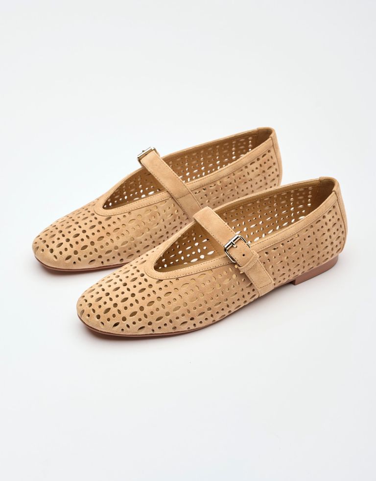 נעלי נשים - Bibi lou - נעלי בובה שטוחות MAIA - בז'2