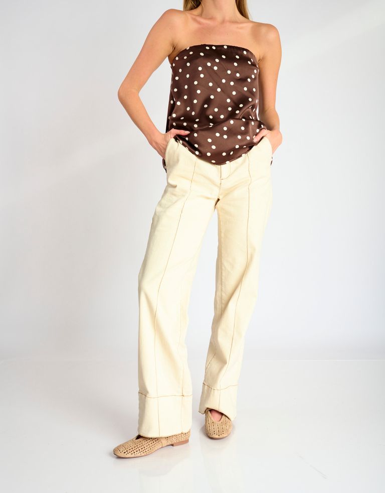 נעלי נשים - Bibi lou - נעלי בובה שטוחות MAIA - בז'3