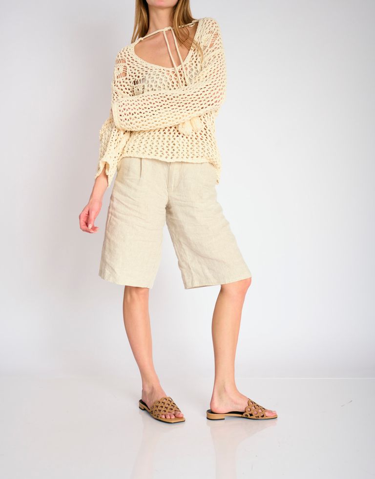 נעלי נשים - Bibi lou - כפכפים שטוחים עם ניטים OR - קאמל2