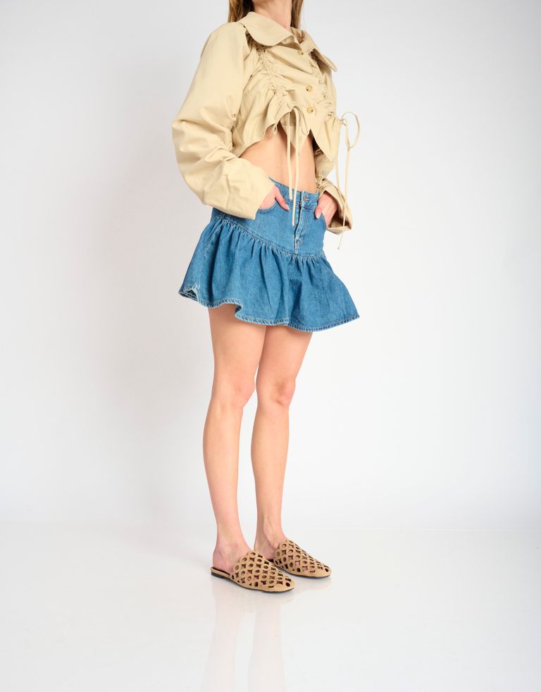 נעלי נשים - Bibi lou - כפכפי מיולז מזמש ORIBU - בז'2