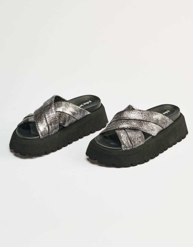 נעלי נשים - Yuko Imanishi - כפכפי פלטפורמה איקס MIA - כסף2