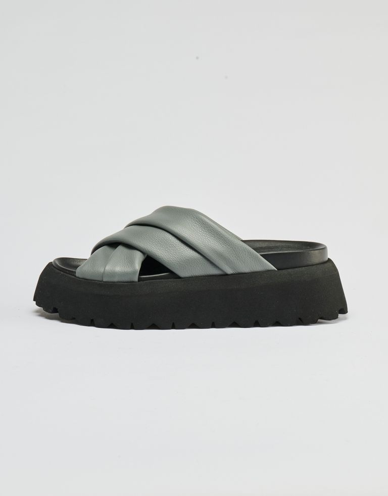 נעלי נשים - Yuko Imanishi - כפכפי פלטפורמה איקס MIA - אפור3