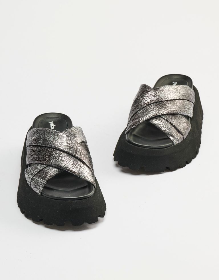 נעלי נשים - Yuko Imanishi - כפכפי פלטפורמה איקס MIA - כסף4