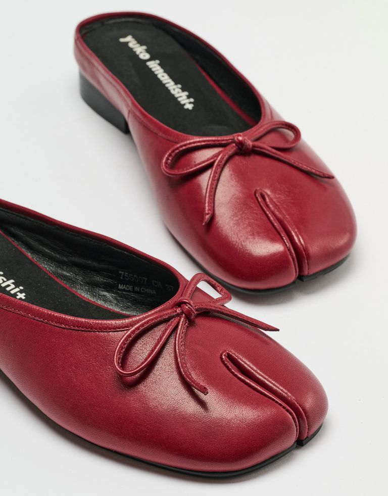 נעלי נשים - Yuko Imanishi - כפכפים שטוחים MINI - בורדו4