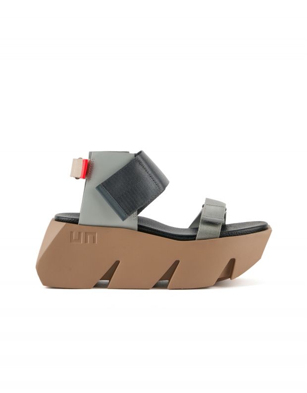 נעלי נשים - United Nude - סנדלי פלטפורמה BULL RUN - אפור