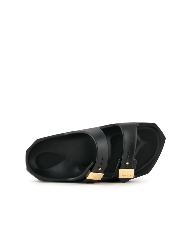 נעלי נשים - United Nude - כפכפים שטוחים MOSES - שחור   זהב1