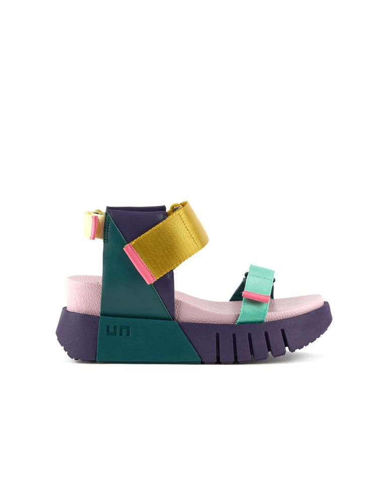 נעלי נשים - United Nude - סנדלי פלטפורמה DELTA RUN - ירוק   סגול1