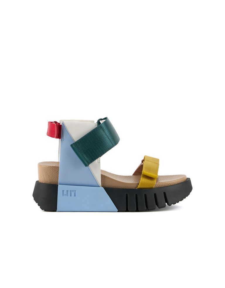 נעלי נשים - United Nude - סנדלי פלטפורמה DELTA RUN - צהוב   ירוק1