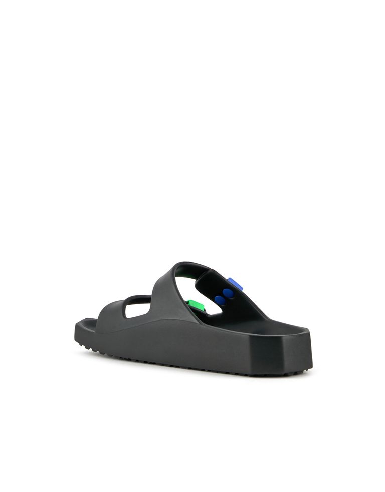 נעלי נשים - United Nude - כפכפים שטוחים MOSES - שחור ירוק3