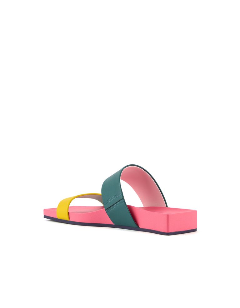 נעלי נשים - United Nude - כפכפים שטוחים LOOP LO - ירוק   צהוב3