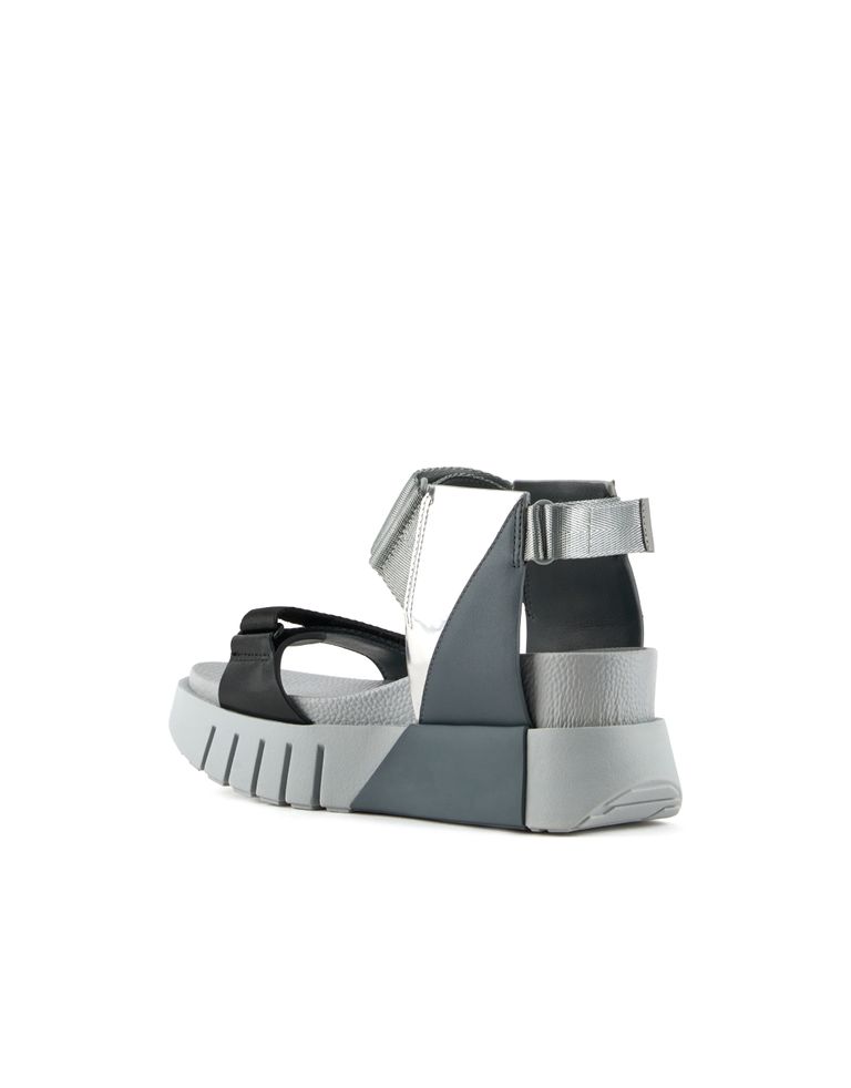 נעלי נשים - United Nude - סנדלי פלטפורמה DELTA RUN - אפור   שחור2