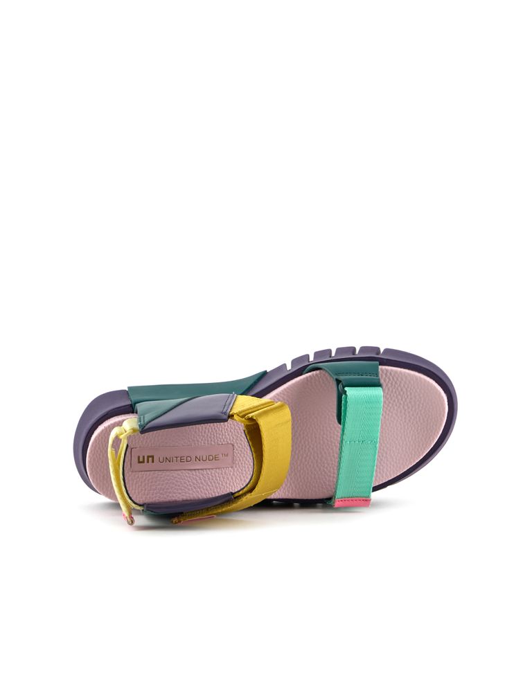נעלי נשים - United Nude - סנדלי פלטפורמה DELTA RUN - ירוק   סגול3