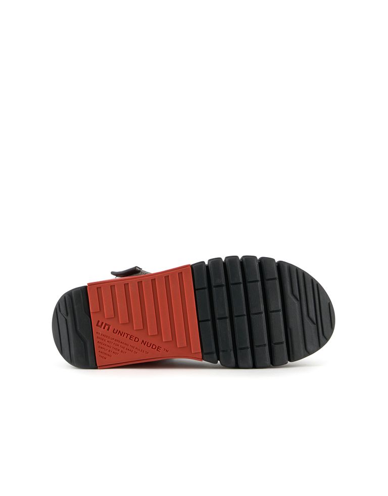 נעלי נשים - United Nude - סנדלי פלטפורמה DELTA RUN - שחור אדום4