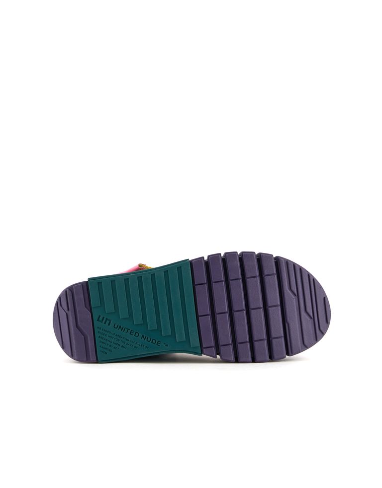 נעלי נשים - United Nude - סנדלי פלטפורמה DELTA RUN - ירוק   סגול4