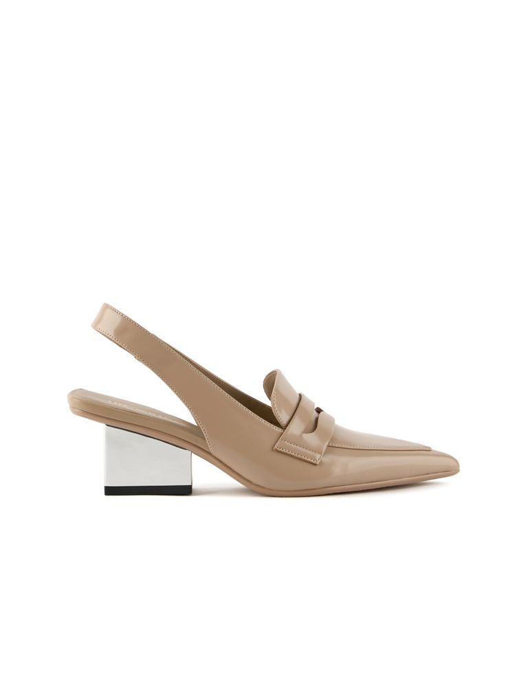 נעלי נשים - United Nude - נעלי סירה עם עקב RAILA - בז'1