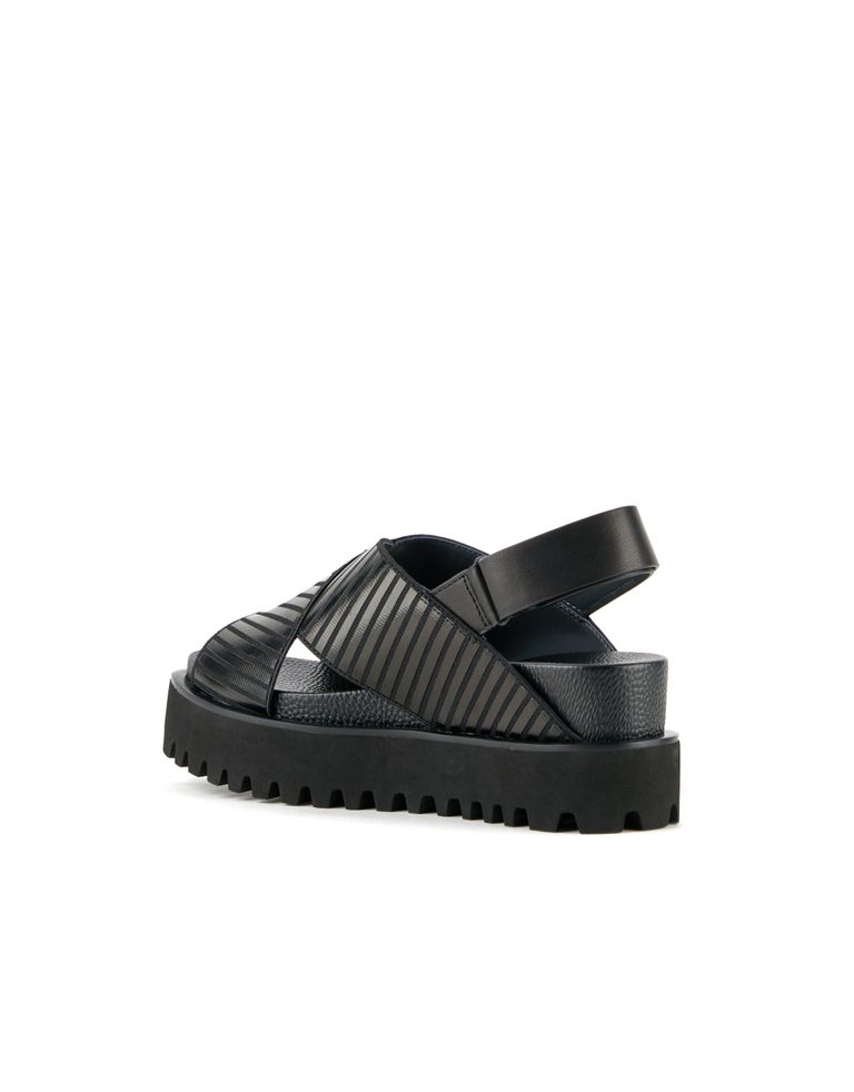 נעלי נשים - United Nude - סנדלי X פלטפורמה RICO - שחור2