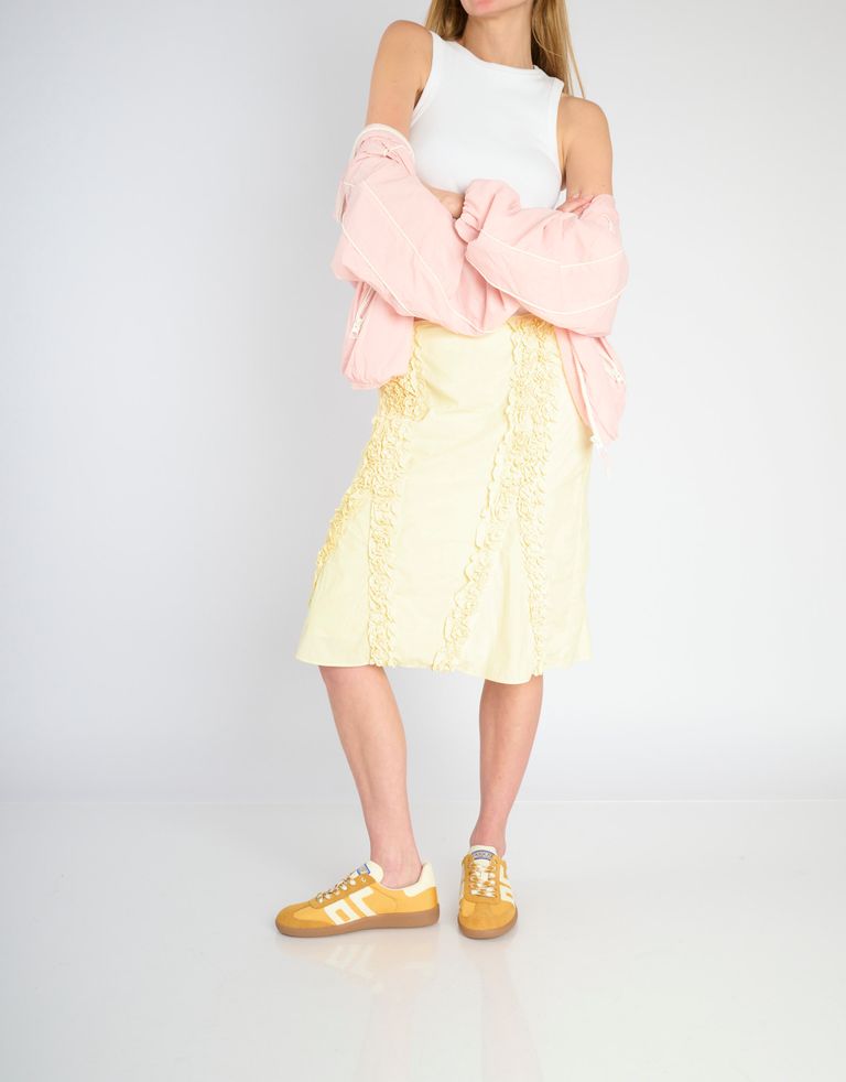 נעלי נשים - BACK 70 - סניקרס בד וזמש GHOST - צהוב1