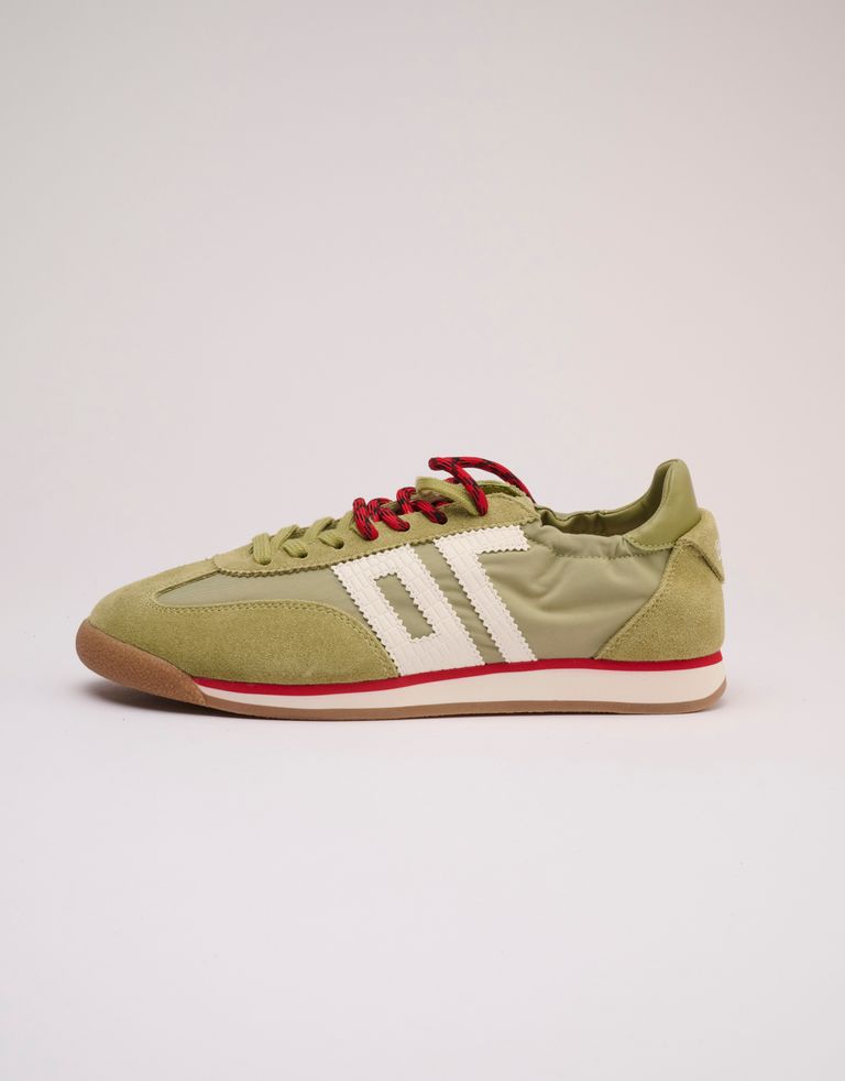 נעלי נשים - BACK 70 - סניקרס בד וזמש ROCKET - זית3