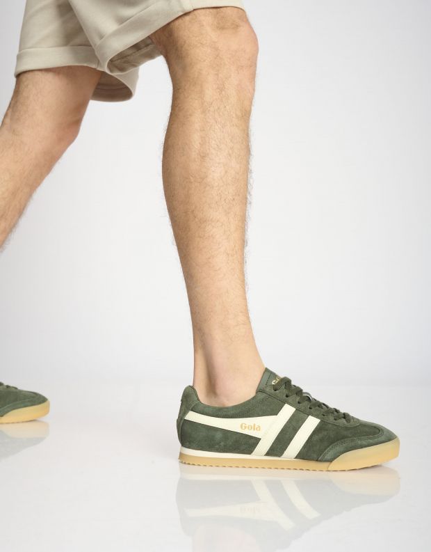 נעלי גברים - Gola - סניקרס זמש APOLLO - חאקי   לבן