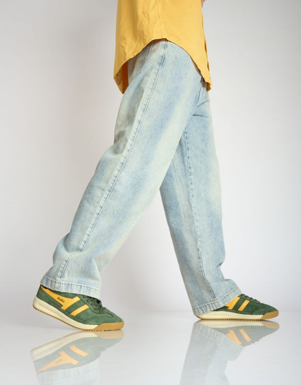 נעלי גברים - Gola - סניקרס זמש TORNADO 88 - ירוק   צהוב